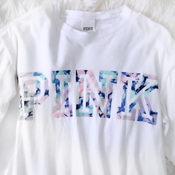 PINK Victoria's Secret Tops - PINK | Victoria’s Secret Pink graphic white tee xs